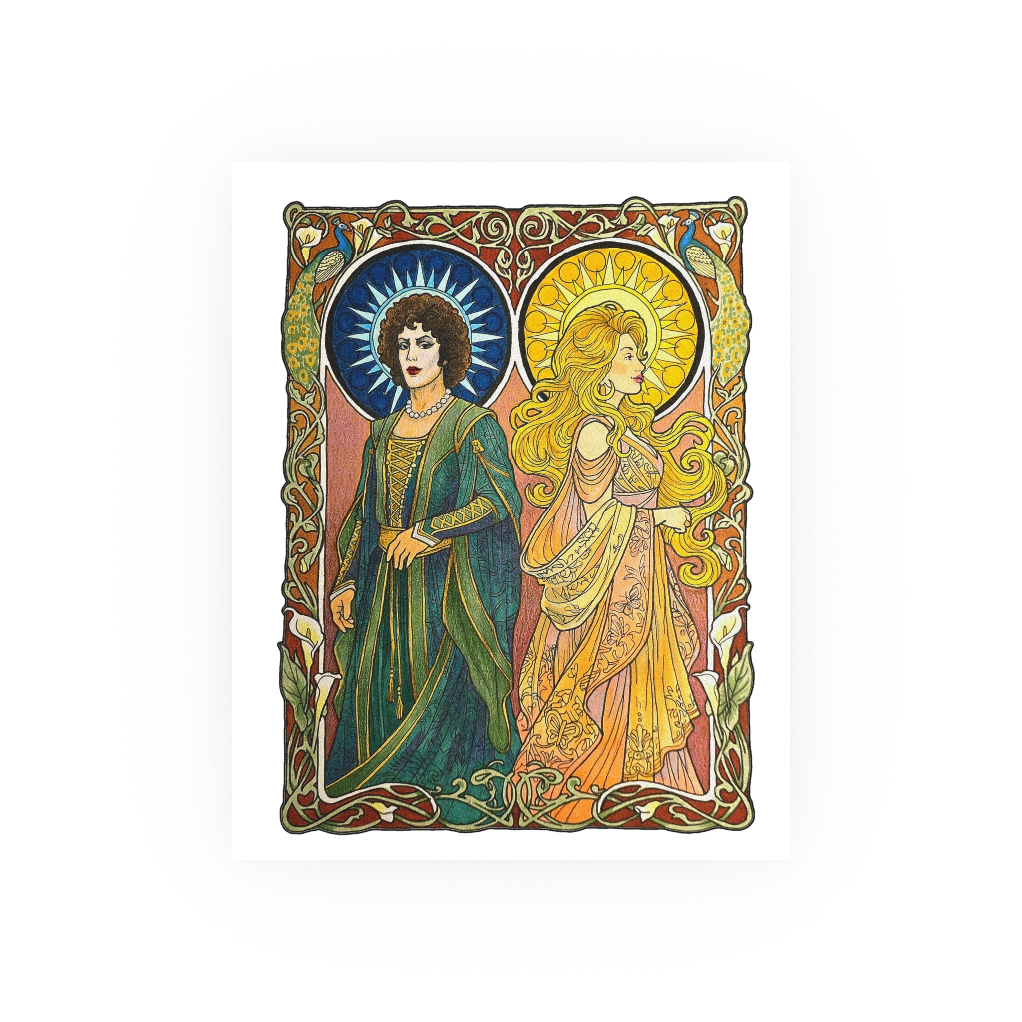 Art Nouveau Sun and Moon Saints — Satin or Archival Matte Print