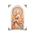 Art Nouveau Princess Kiss-Cut Sticker — Decorative Laptop & Journal Decal