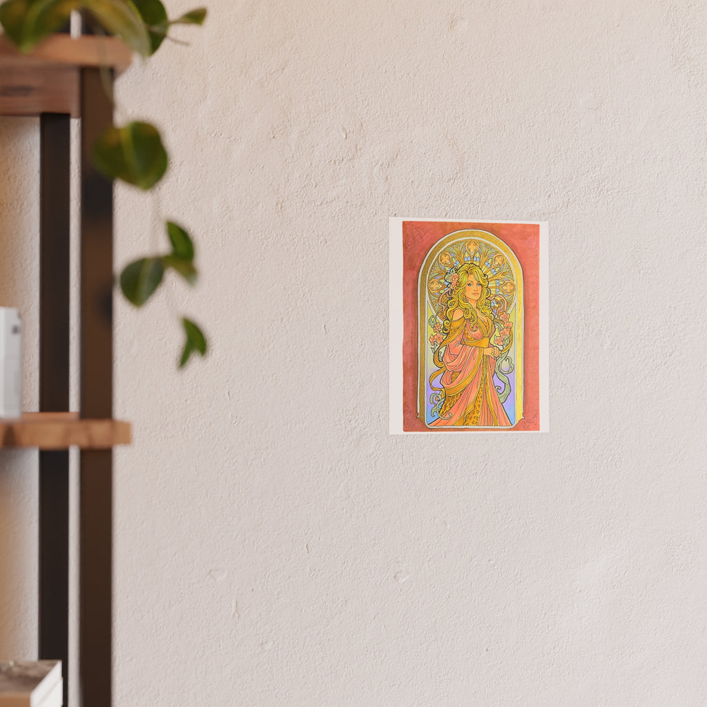 Art Nouveau Goddess Poster — Satin & Archival Matte Prints