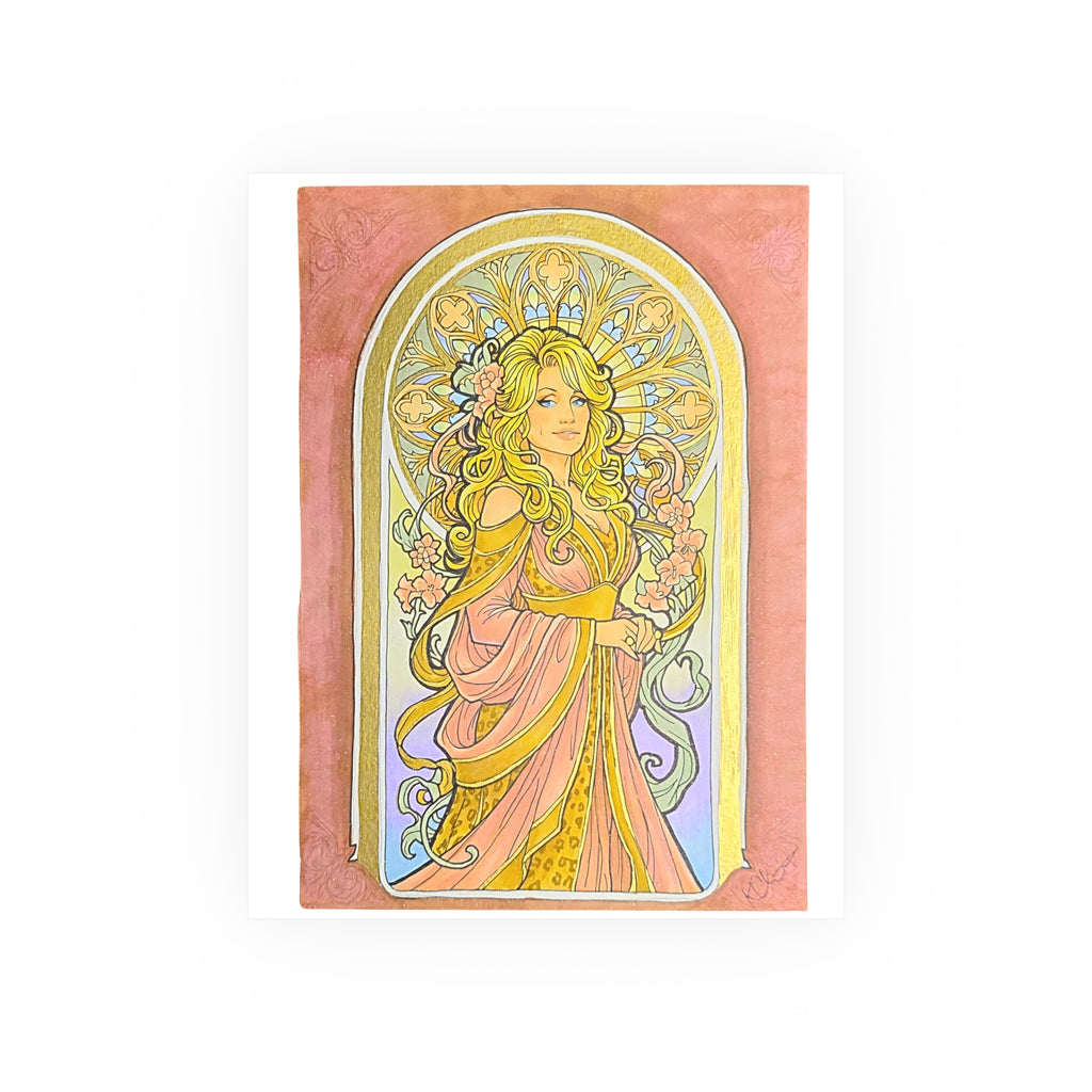 Art Nouveau Goddess Poster — Satin & Archival Matte Prints