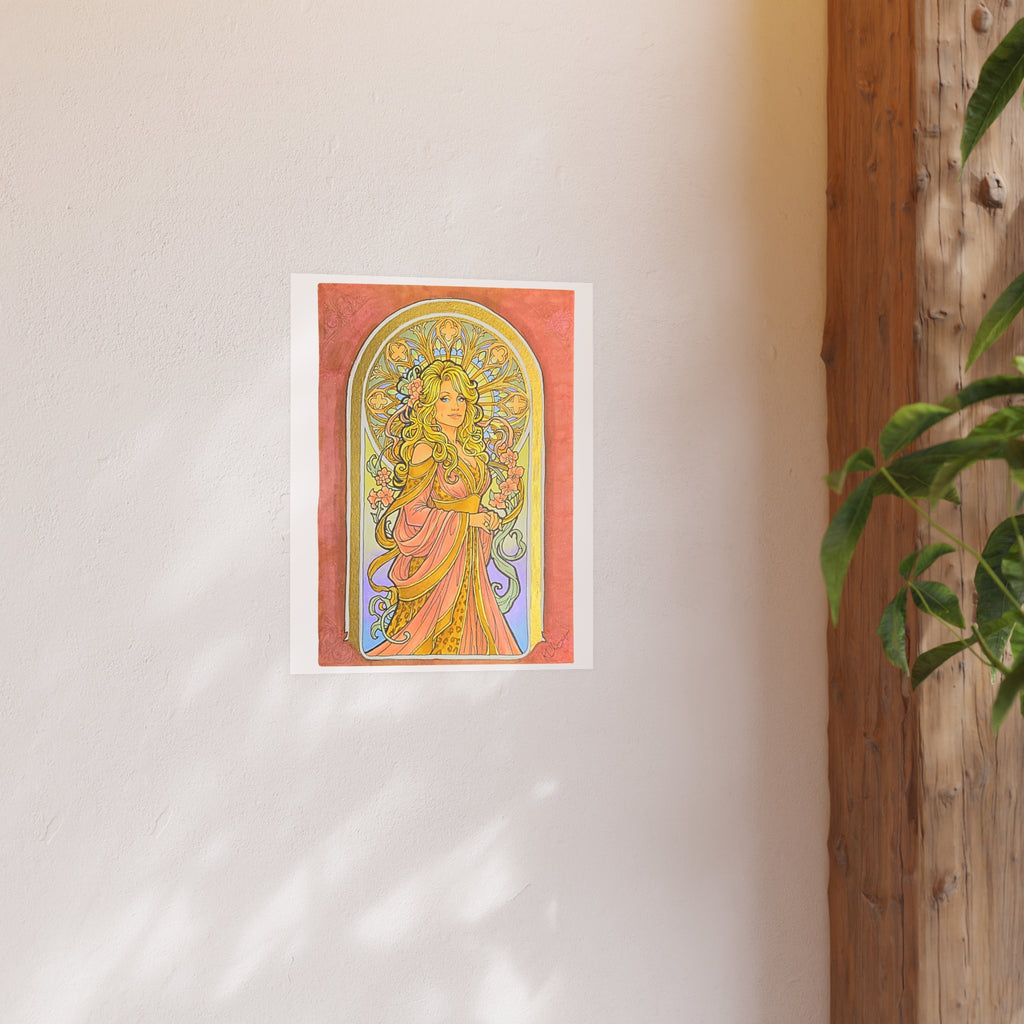 Art Nouveau Goddess Poster — Satin & Archival Matte Prints