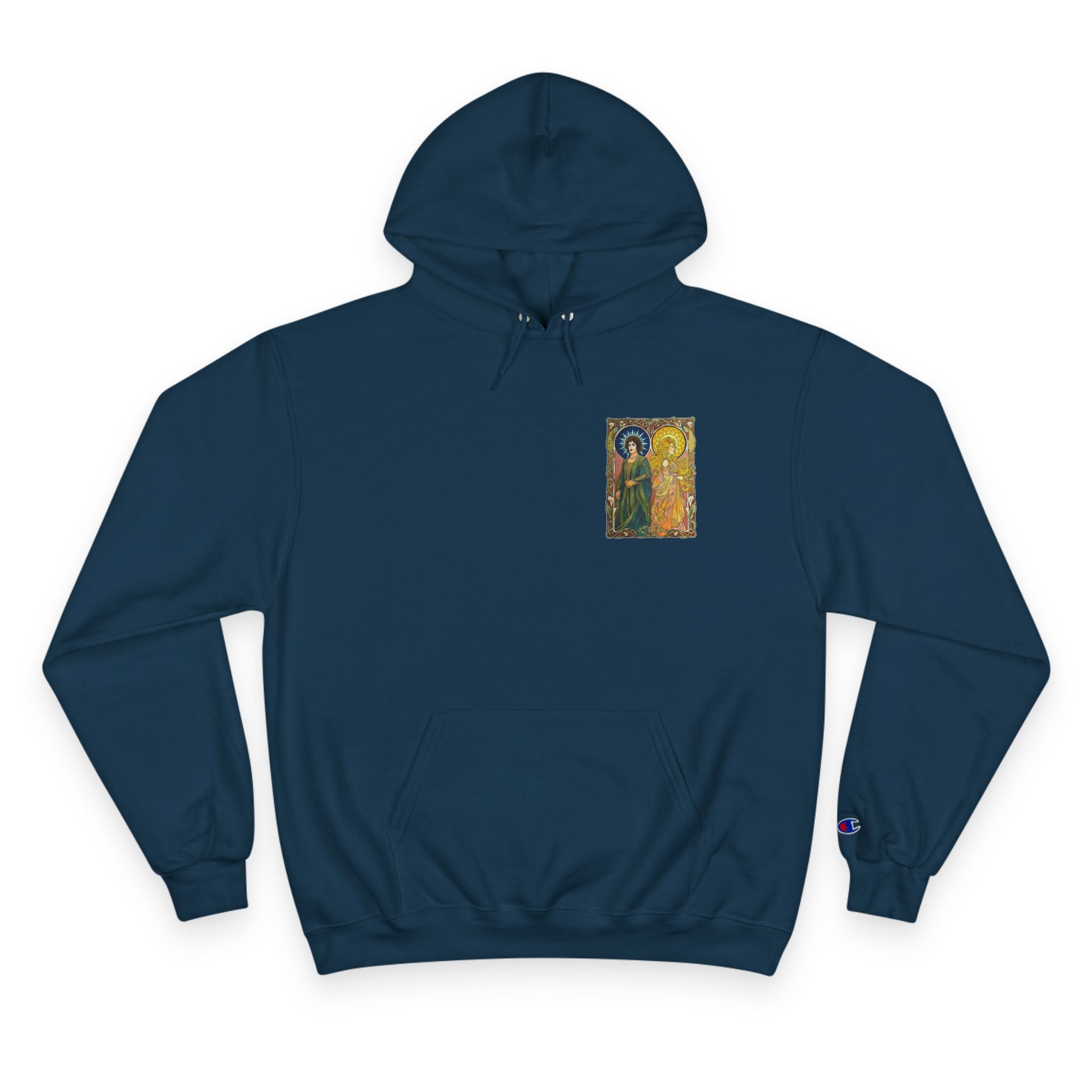 Sun and Moon Saints Champion Hoodie — Vintage Art Nouveau Pullover