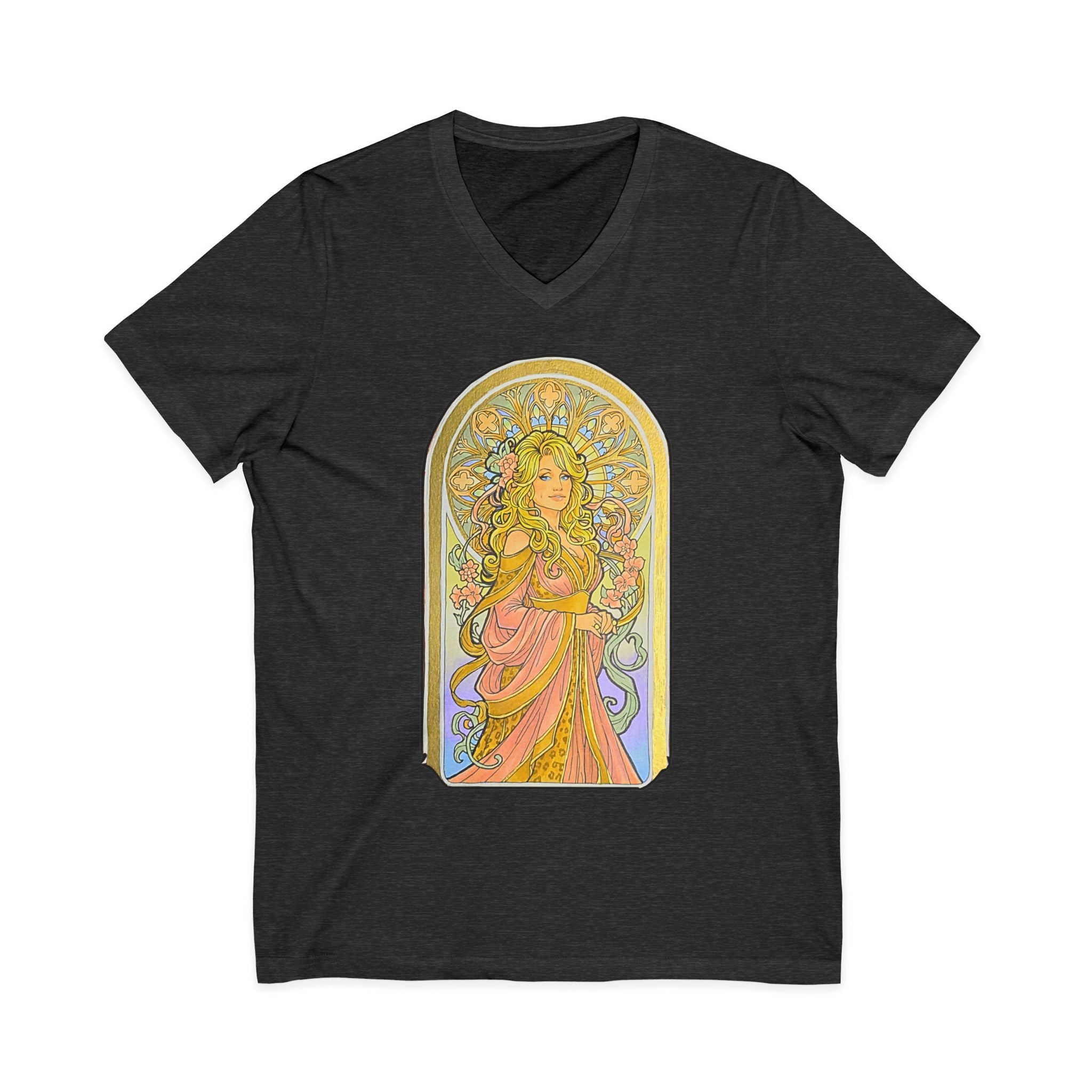 Art Nouveau Goddess V-Neck Tee