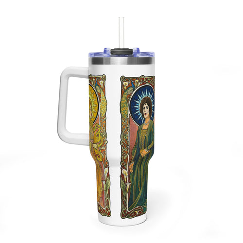Art Nouveau Sun and Moon Saints 40oz Vacuum Tumbler