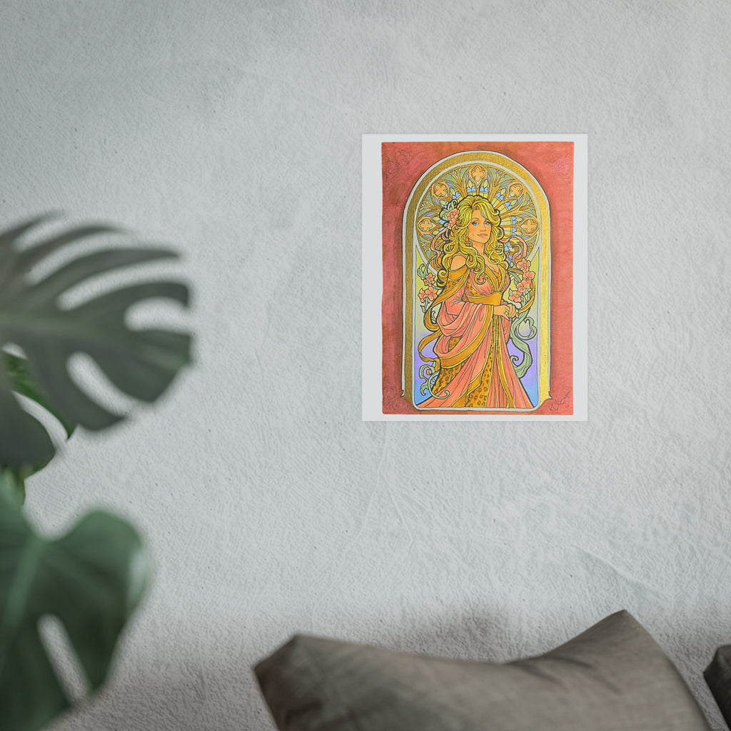 Art Nouveau Goddess Poster — Satin & Archival Matte Prints