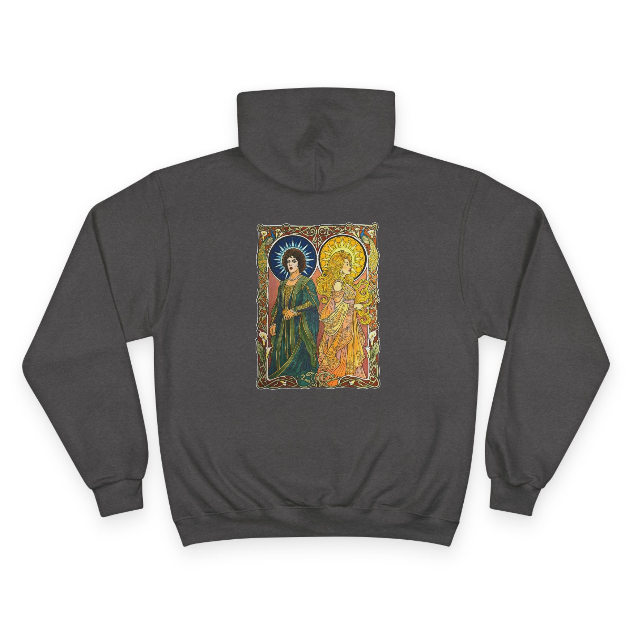 Sun and Moon Saints Champion Hoodie — Vintage Art Nouveau Pullover