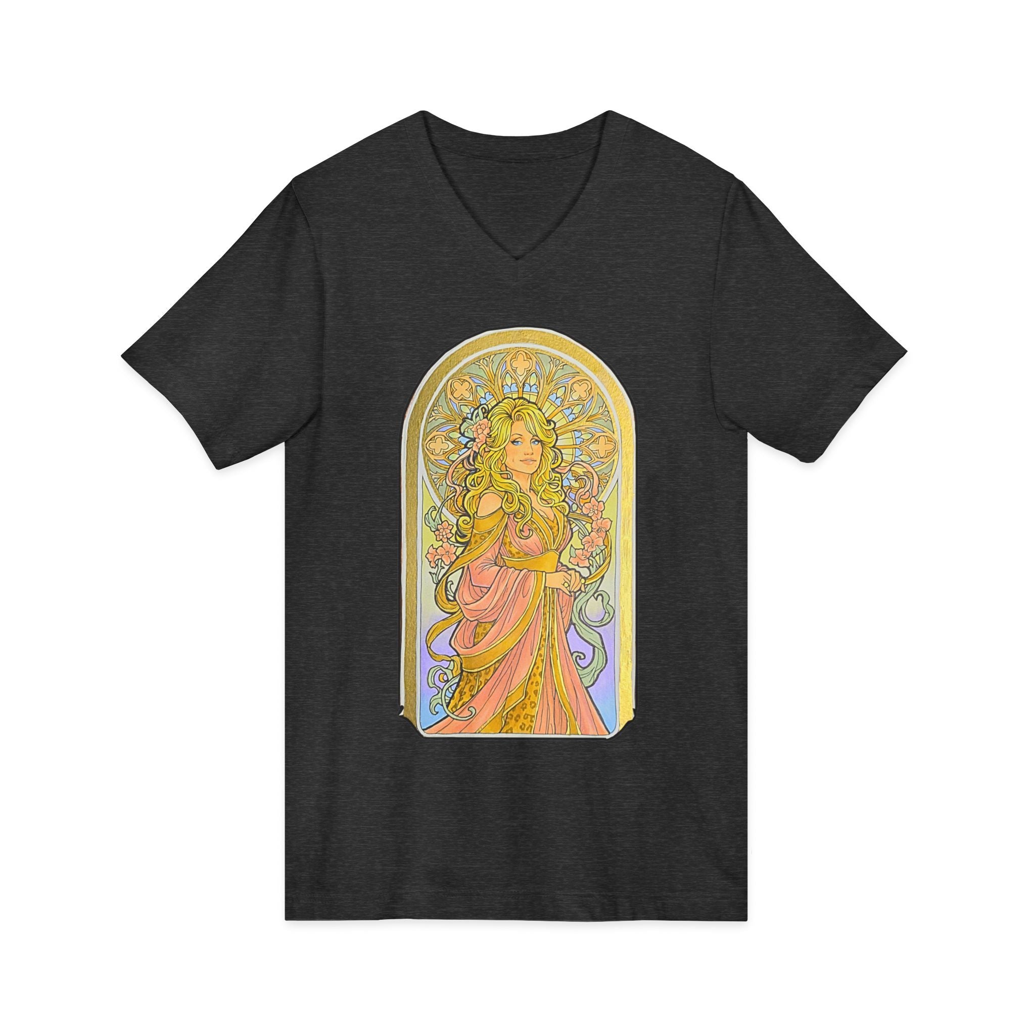 Art Nouveau Goddess V-Neck Tee
