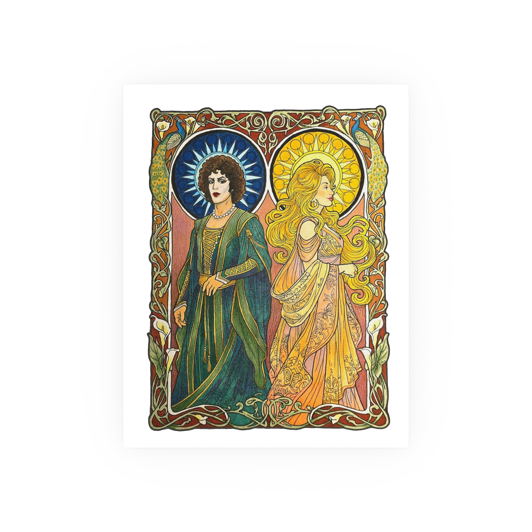 Art Nouveau Sun and Moon Saints — Satin or Archival Matte Print
