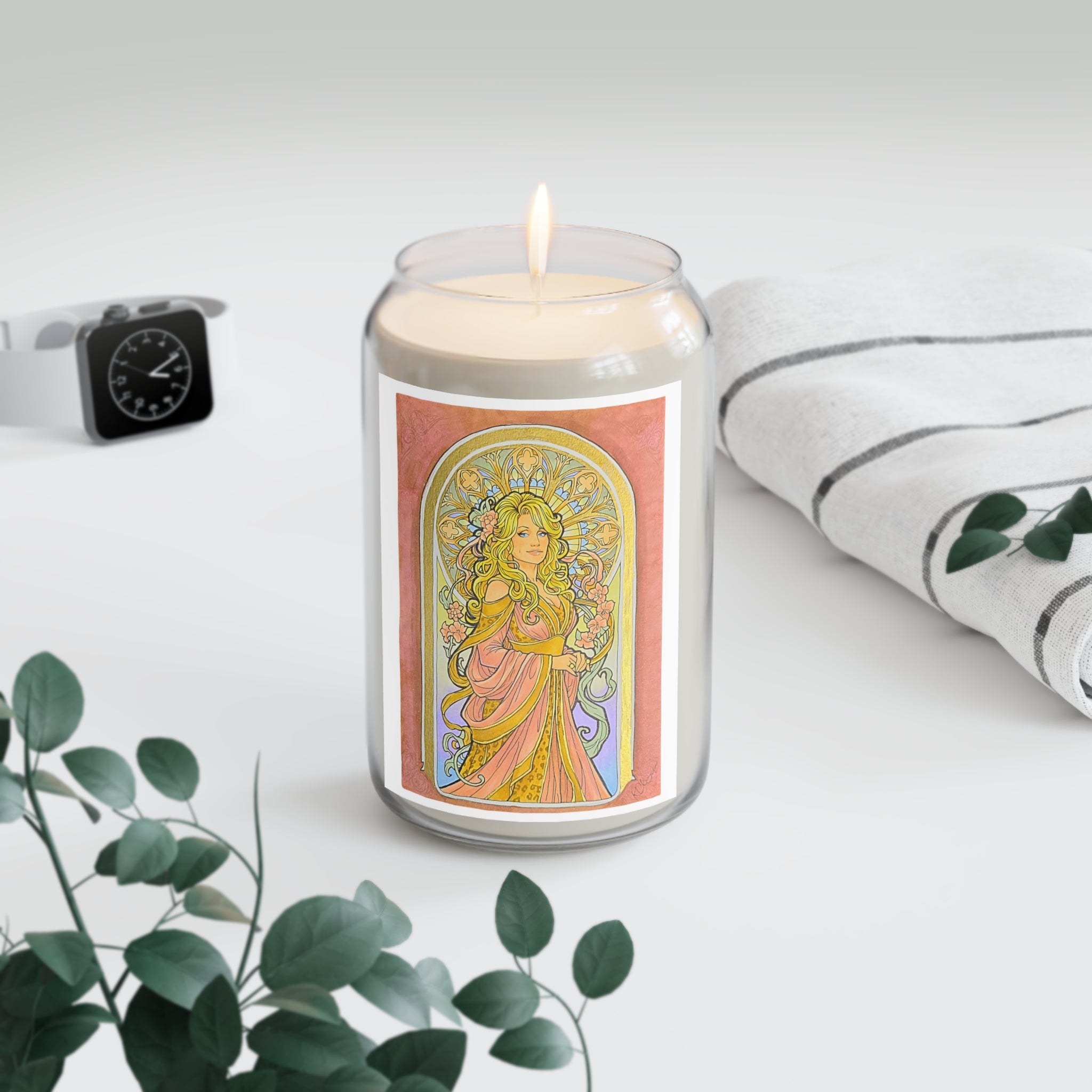 Soy Candle — Art Nouveau Goddess Scented Candle, 13.75 oz