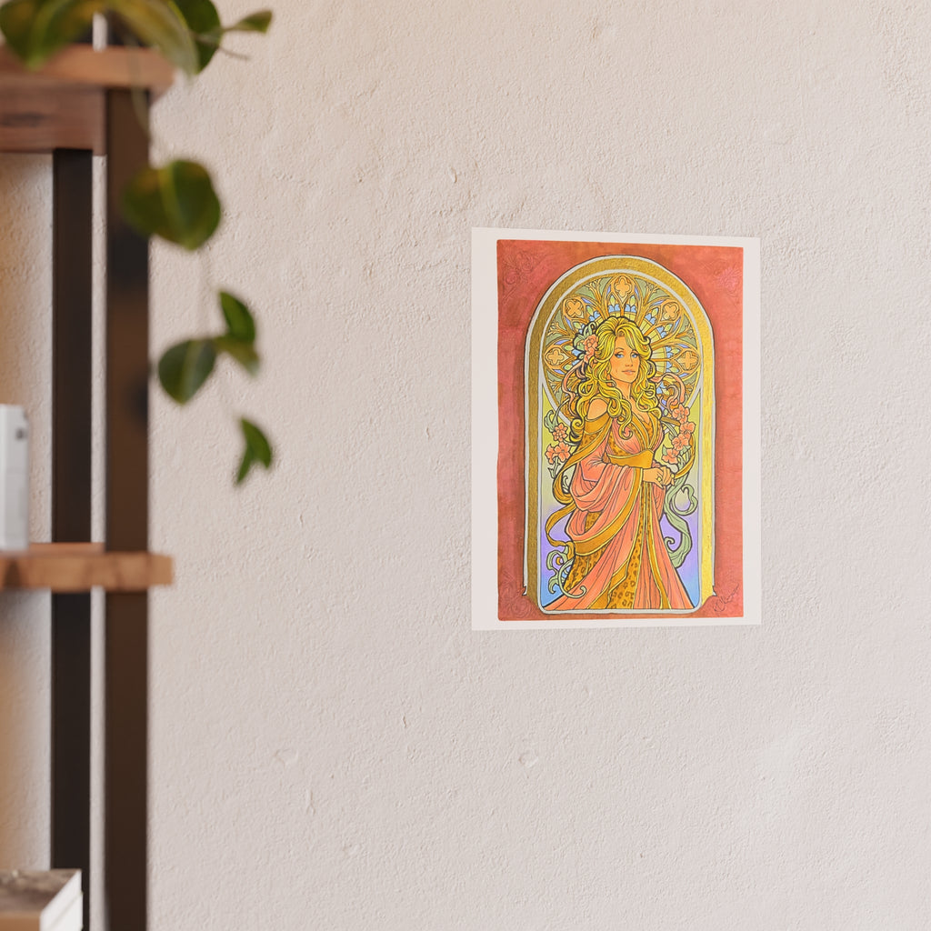 Art Nouveau Goddess Poster — Satin & Archival Matte Prints