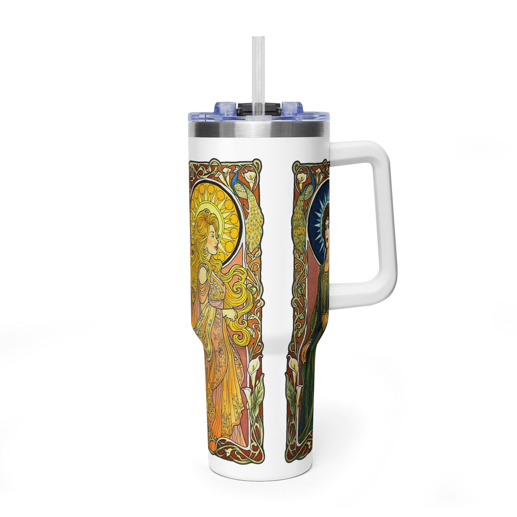 Art Nouveau Sun and Moon Saints 40oz Vacuum Tumbler