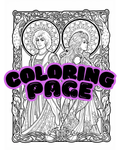 Downloadable Sun & Moon Coloring Page
